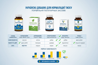 Порівняння популярних українських БАДів для нормалізації тиску